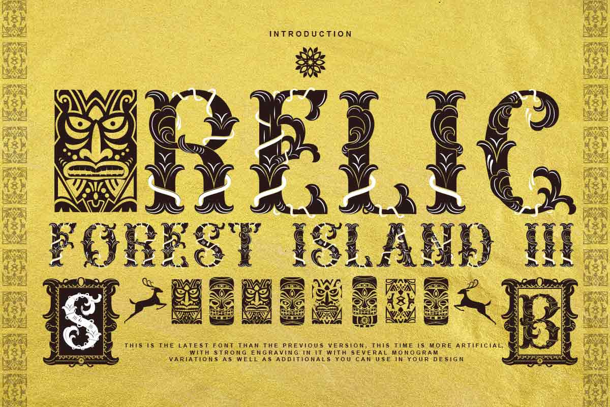 Relic forest island III,, a Slab Serif Font by Bramcreative (Photo 10 of 10)