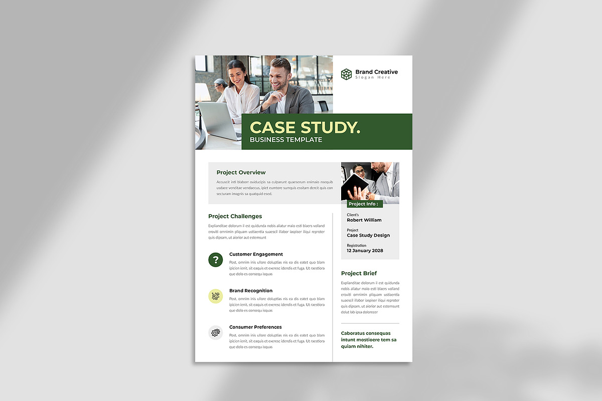 Case Study Flyer Template, a Flyer Template by Spark_Creative (Photo 2 of 5)