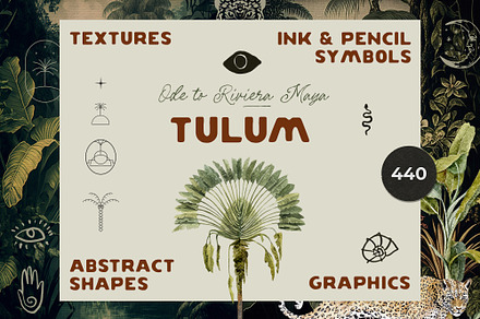 TULUM Textures & Brand design kit, an Object Graphic by Lana Elanor