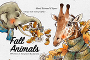 Fall animals clipart, an Animal Illustration by Belusuab (Thumbnail 6 of 10)
