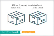 Minimal mail icons, an Outline Icon by Picture Window (Thumbnail 3 of 5)
