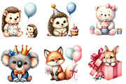 Birthday Baby Animal Clipart, Birthd, an Illustration by DreamArtGraphic (Thumbnail 5 of 6)