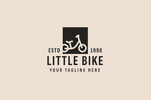 Little bike logo illustration, a Branding & Logo Template by Dyn Studio