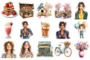 Watercolor Spring Bliss Clipart, an Illustration by OK Design (Thumbnail 3 of 6)