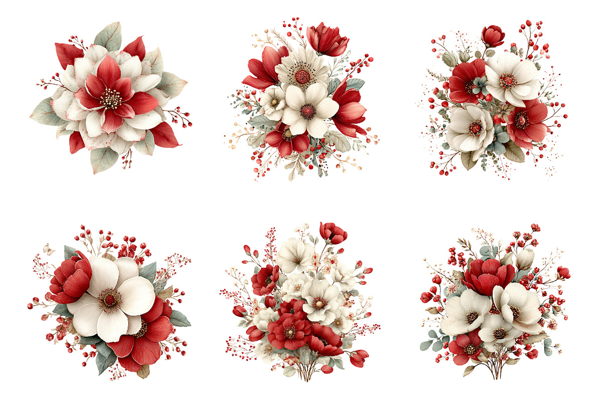 Whimsical spring flower clipart, an Illustration by SinaCreation (Photo 4 of 11)