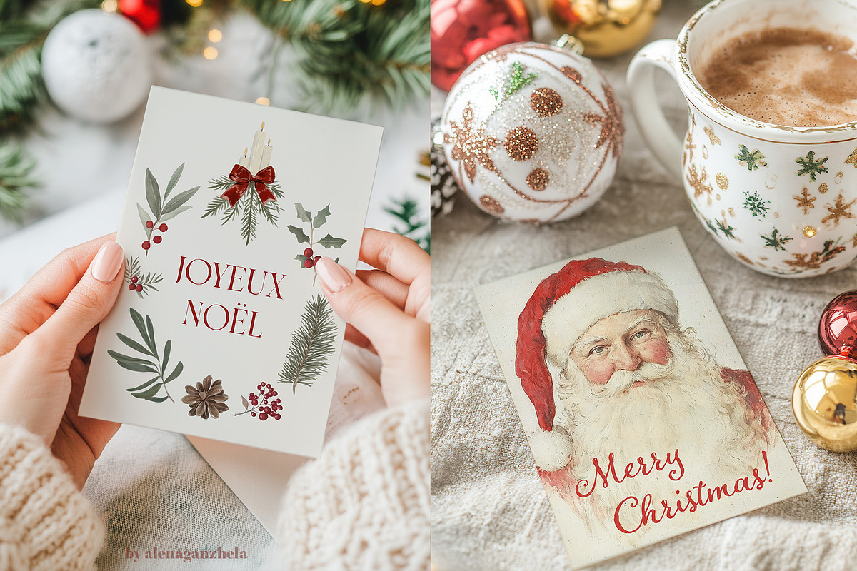 TRADITIONAL CHRISTMAS Art Prints, a Background Graphic by alenaganzhela (Photo 6 of 9)