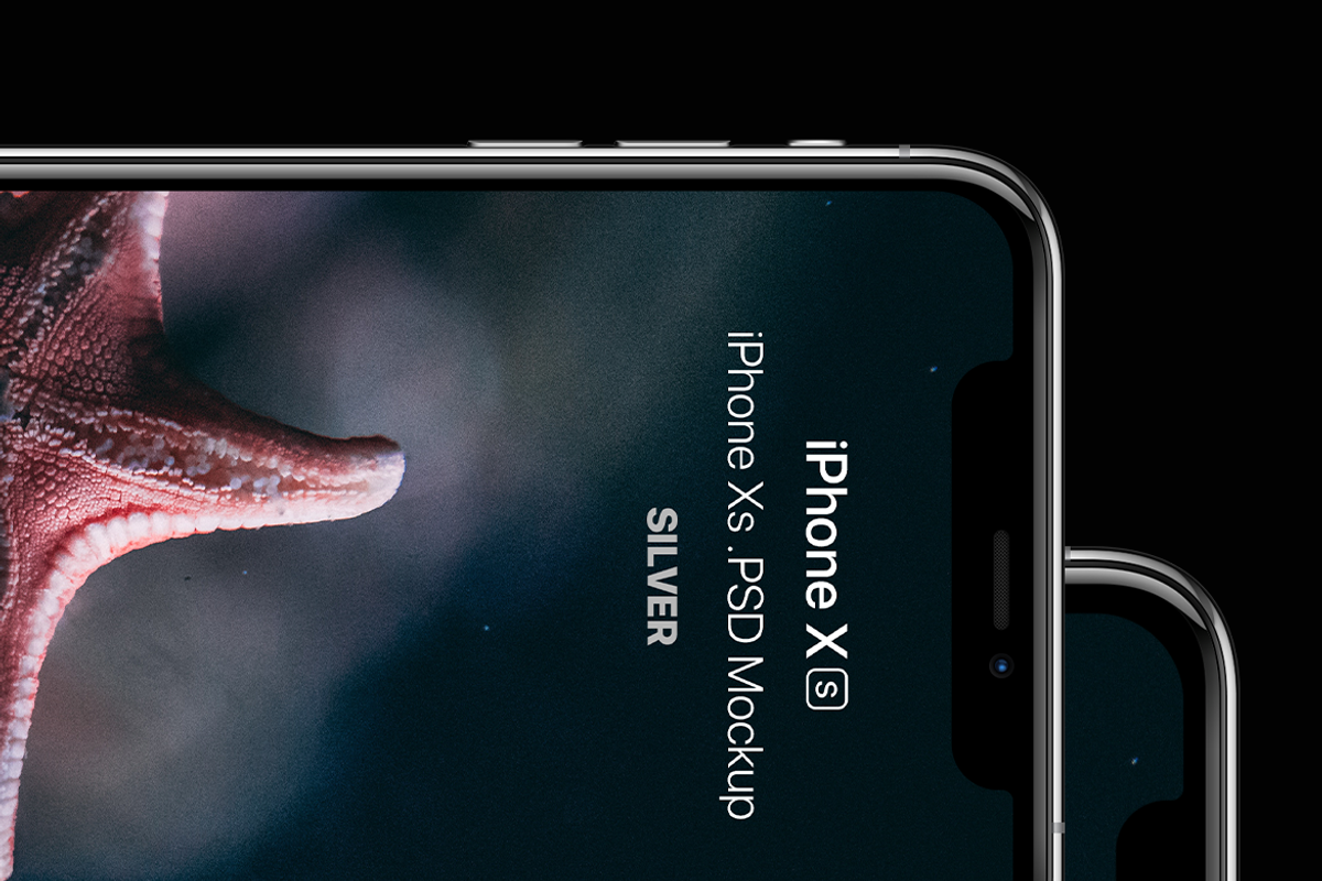 iPhone Xs & Xs Max PSD Mockups, an iPhone Mockup by CreativesCastle (Photo 6 of 7)