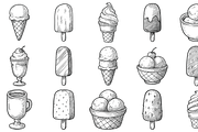 Ice Cream Dessert Set, an Object Graphic by nikagraphic (Thumbnail 1 of 3)