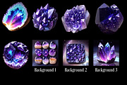 Purple Crystals & Geodes Clipart Mix, an Object Illustration by Sapphire X Designs (Thumbnail 3 of 4)