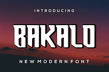 Bakalo font