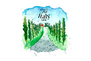 Watercolor set of Italy, a Food Illustration by Vikeriya (Thumbnail 6 of 6)