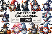 Halloween Gnome Clipart, an Illustration by Black Bird Studio (Thumbnail 1 of 6)