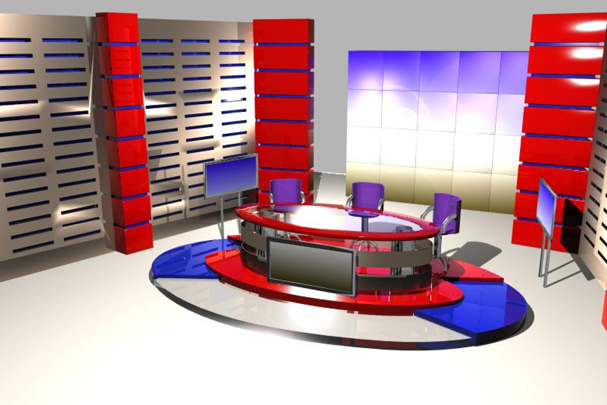 TV News Studio 004, a Furniture 3D Model by akerStudio (Photo 2 of 5)