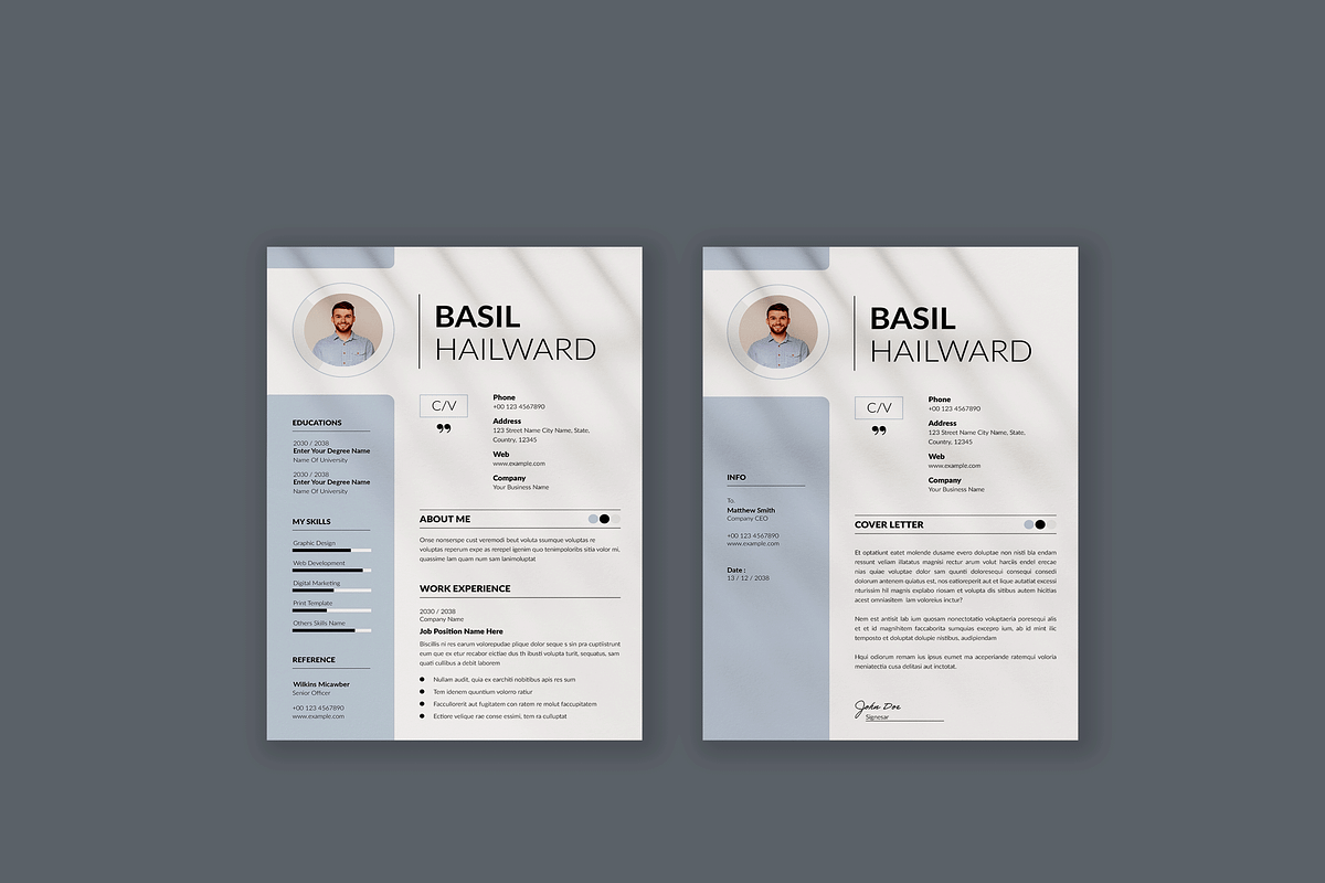 Minimal Resume, a Resume Template by Seeing-art (Photo 3 of 4)