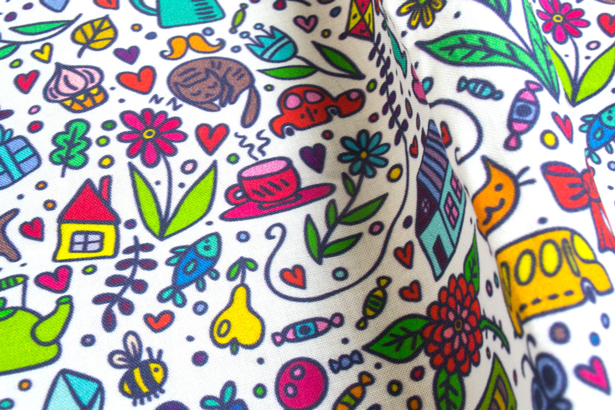 60 Funny Doodle + 14 Patterns, an Object Graphic by Apolinarias Art (Photo 2 of 9)