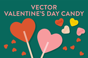 Vector Valentine's Day Heart Candy