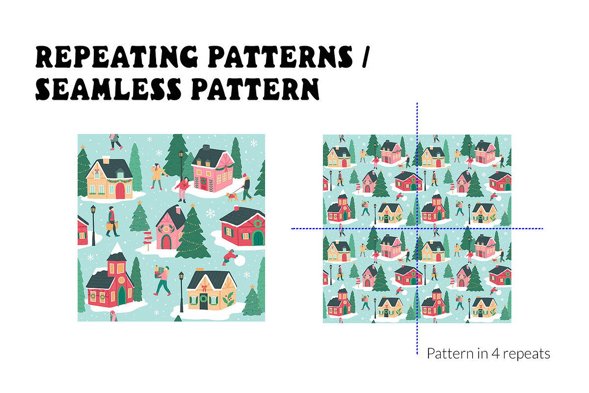 Winter Holiday Pattern Collection, a Pattern Graphic by CreativeChristiana (Photo 4 of 9)