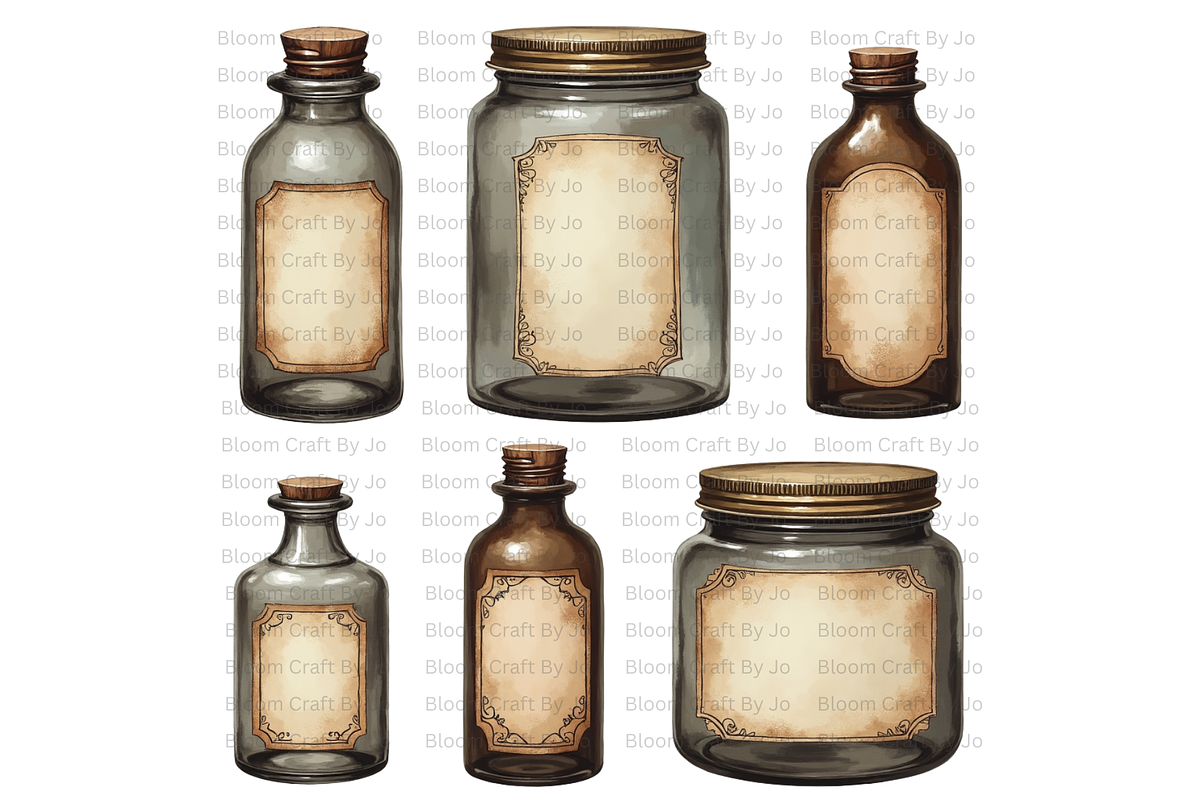 Apothecary Jars, a Decorative Illustration by Bloom Craft Creations (Photo 9 of 12)