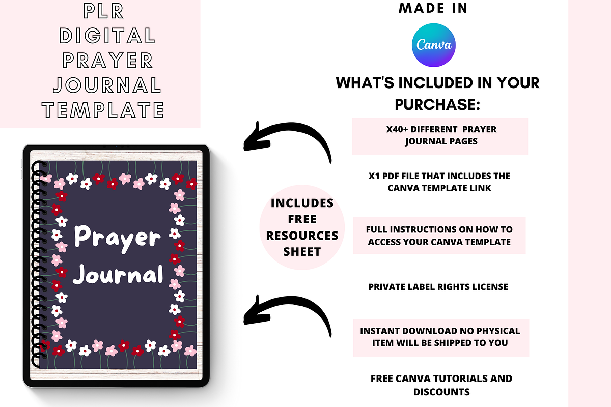 Canva Digital Prayer Journal, a Stationery Template by DigitalbossCreations (Photo 2 of 8)