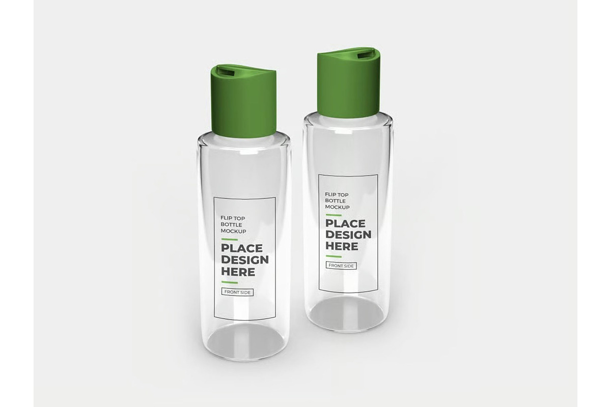 Flip Top Bottle Mockup Template Set, a Household Mockup by DesignRushMarket (Photo 9 of 11)