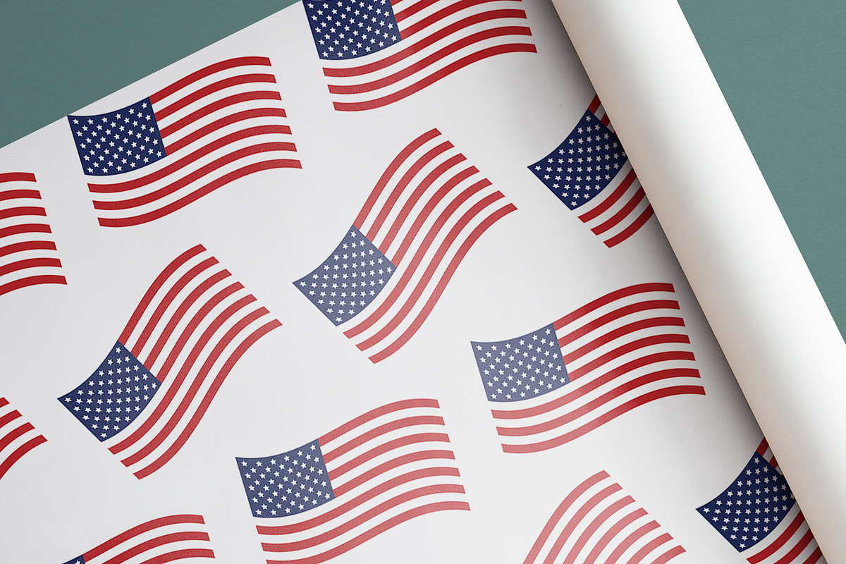 American USA flag patterns set, a Pattern Graphic by Swetsol (Photo 7 of 9)