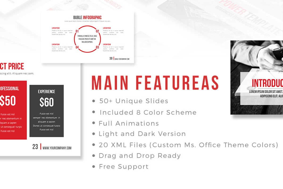 Power Template, a Presentation Template by Brandearth RRGraph