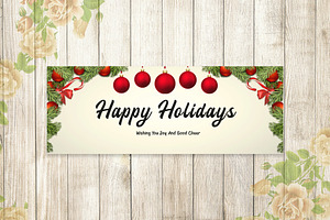 Facebook Cover Happy Holidays V3, a Social Media Template by Creativetacos