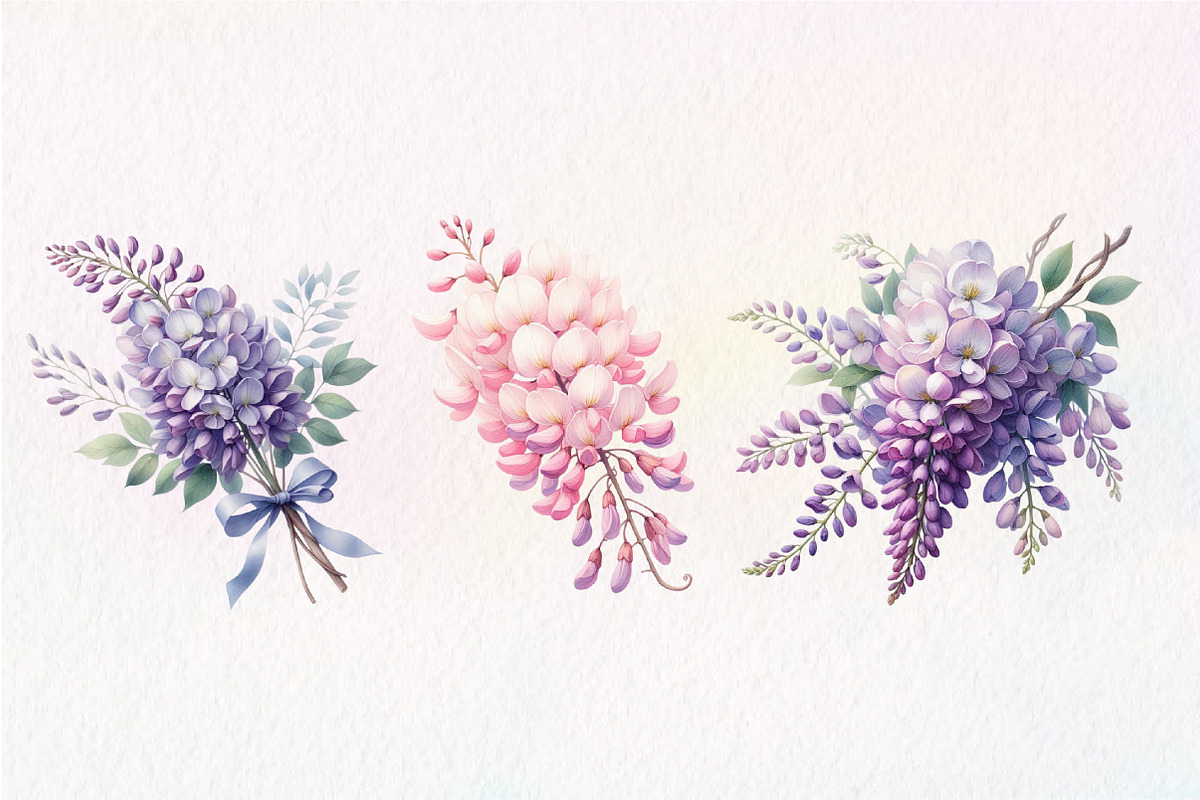 Wisteria Floral Garden Clipart, an Illustration by Dream Creation (Photo 7 of 7)