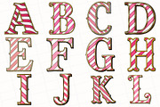 Candy Cane Alphabet Clipart, an Illustration by OK Design (Thumbnail 5 of 5)