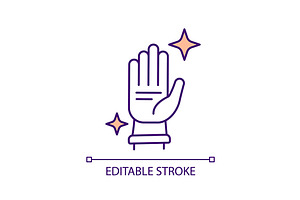 Hand with latex gloves RGB color, an Icon by IMG Visuals