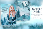 Watercolor Fantastic World Clipart, a Person Illustration by ArtCreationsDesign (Thumbnail 20 of 23)