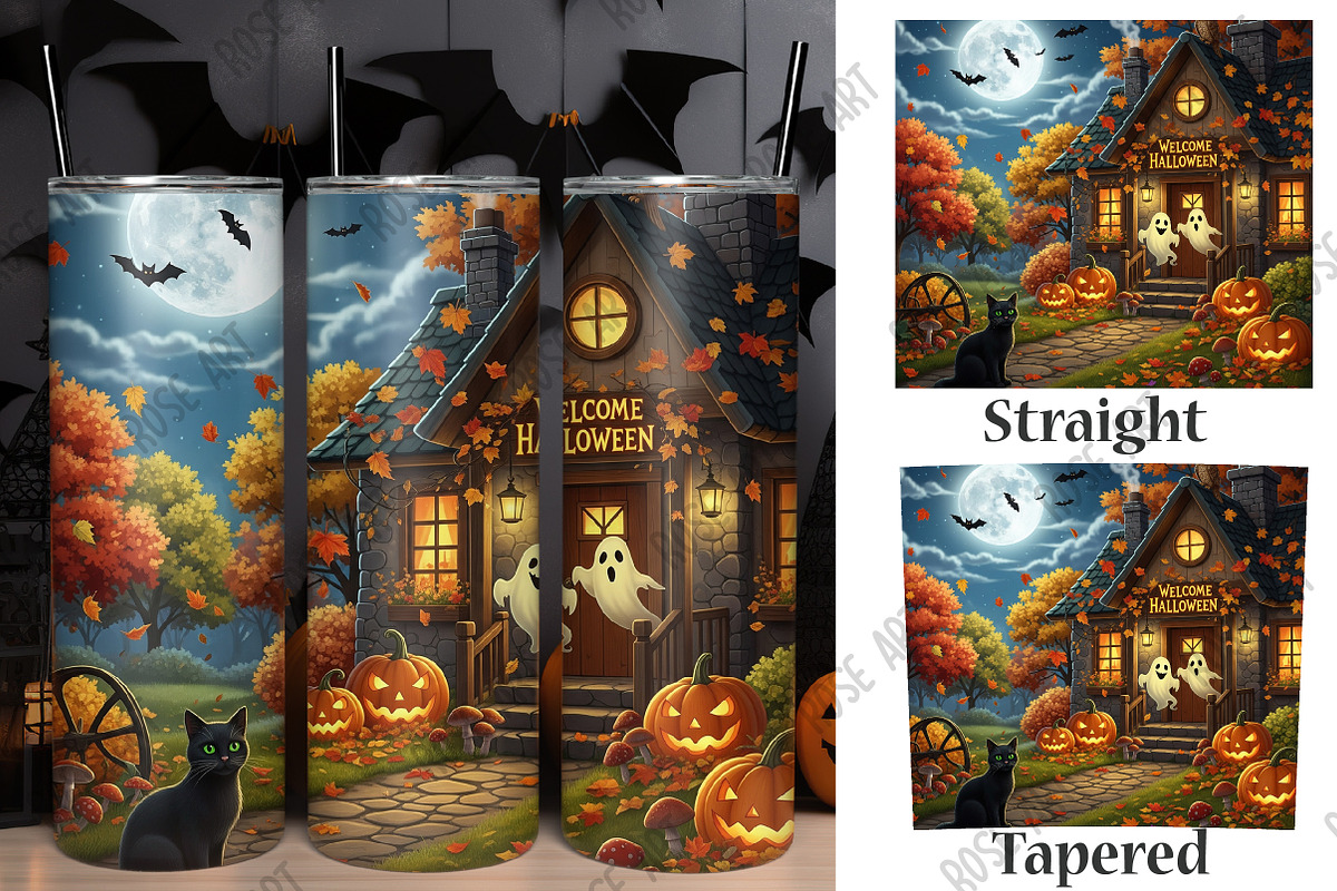Haunted Cottagecore Tumbler Wrap, a Graphic by Rose Art