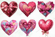 Watercolor Valentine Heart Clipart, an Illustration by Creative Art (Thumbnail 2 of 9)