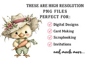 Whimsical Easter Chick Clipart, an Illustration by OK Design (Thumbnail 4 of 6)
