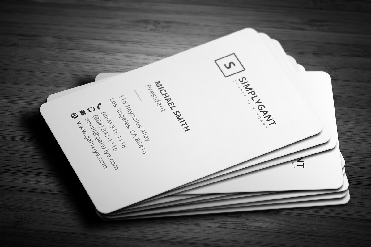 Minimal Vertical Business Cards, a Business Card Template by Galaxiya (Photo 3 of 13)