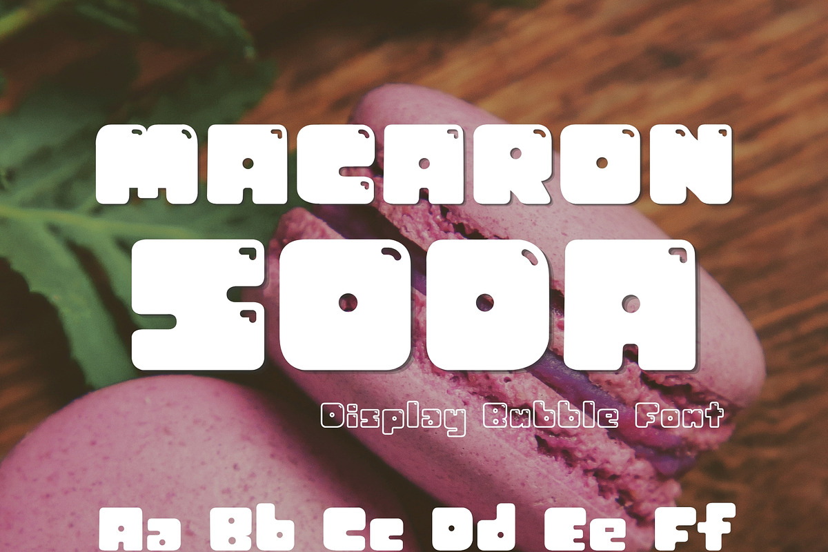 Bubble Display Font - Macaron Soda, a Handwritten Font by ZoloDesignHub (Photo 9 of 9)
