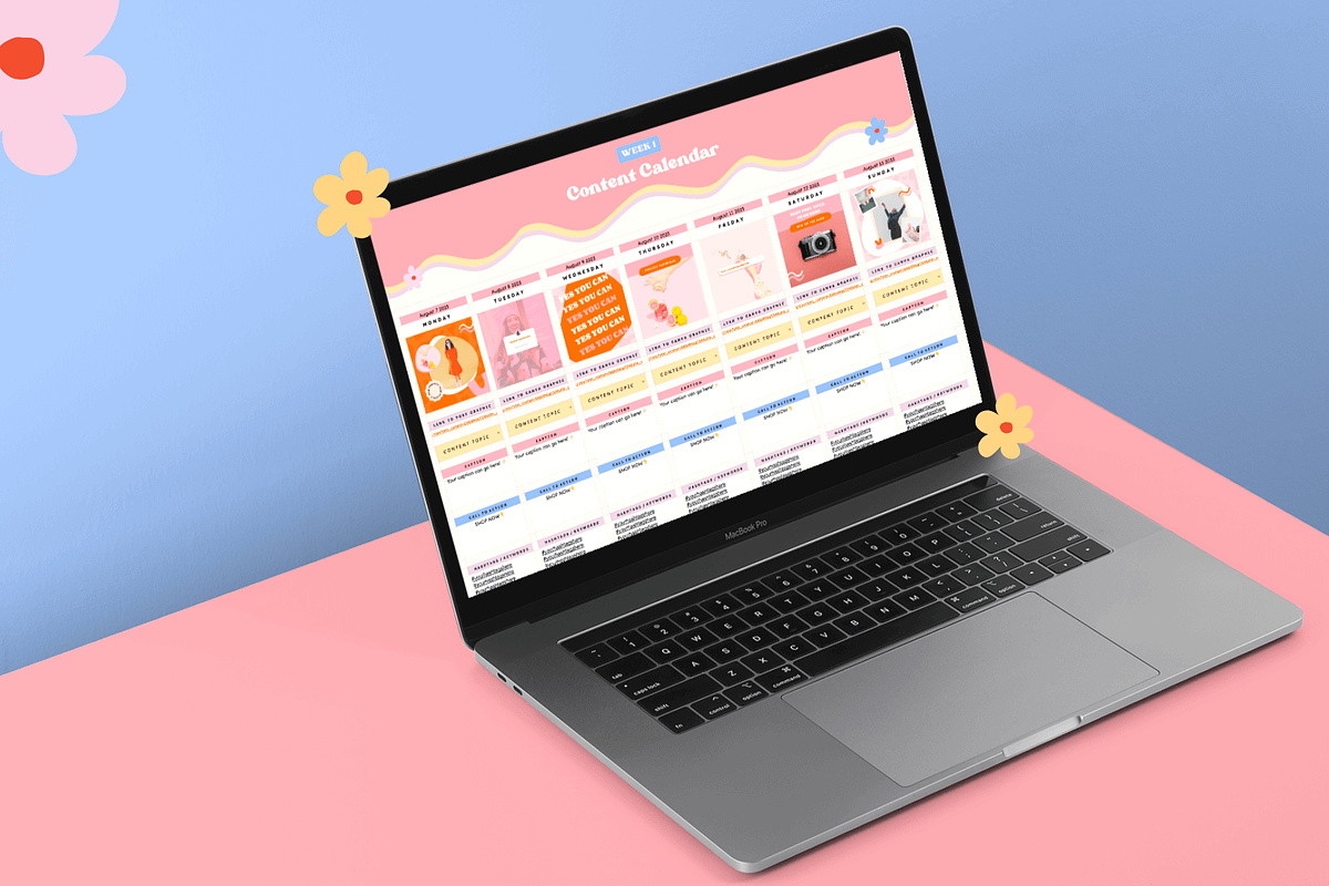 Content Calendar for Google Sheets, a Social Media Template by Kurly Creative (Photo 4 of 9)