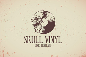 Skull Vinyl Logo Template