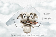 Air travelers. Hot air, hang glider, an Animal Illustration by MeadowFox (Thumbnail 4 of 10)