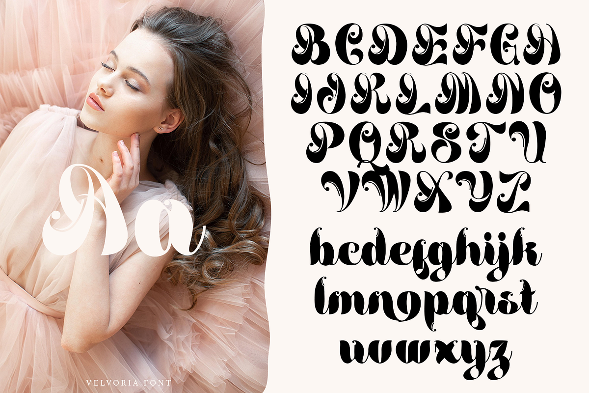 Velvoria Script, a Script Font by madeDeduk (Photo 3 of 10)