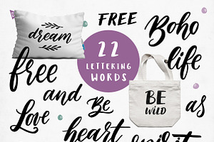 Boho Clip Art And Lettering