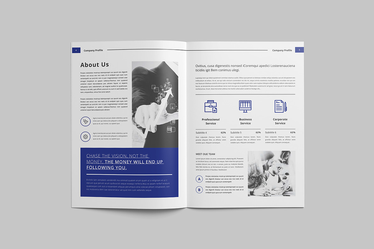 Company profile Template, a Brochure Template by Tanber Hossen (Photo 5 of 14)