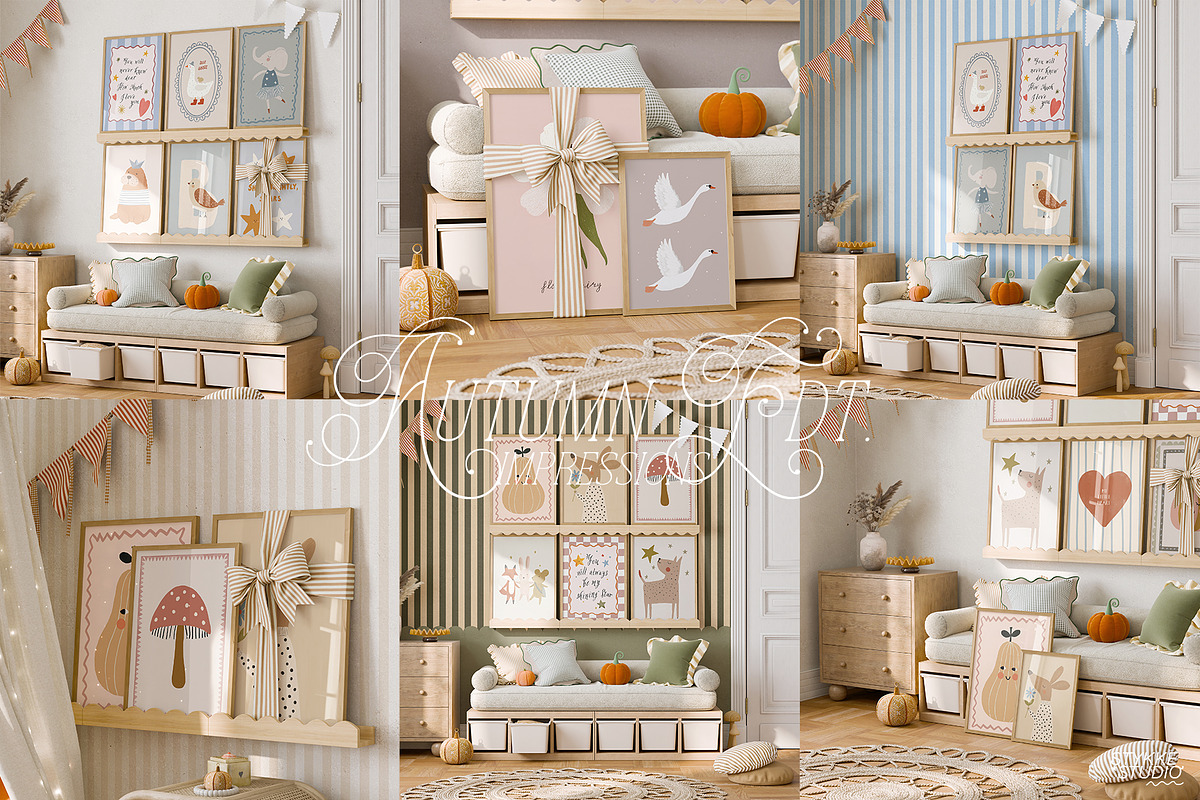 HYGGE PUMPKIN | frame mockup nursery, a Household Mockup by Stykke Studio (Photo 2 of 10)