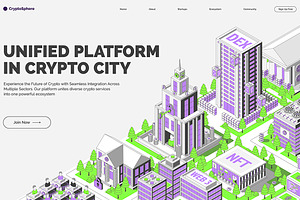 Unified Platform in Crypto City Card, an Object Graphic by 35lab