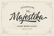 Majestika - Clean Brush Script, a Script Font by Letterhend Studio (Thumbnail 1 of 9)