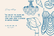Shells and Pearls Coastal Vector Set, an Object Illustration by VerAna (Thumbnail 15 of 18)