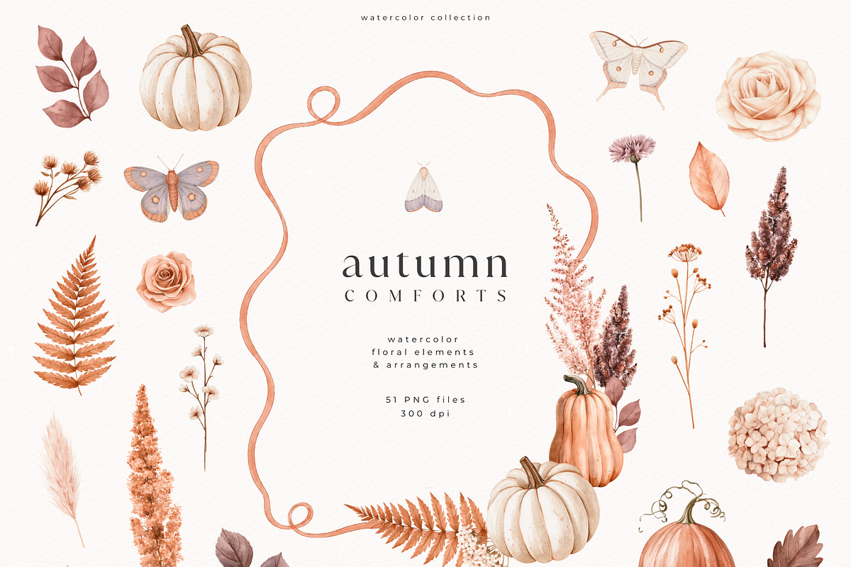 Autumn Comforts Collection, a Seasonal Illustration by PeDe Designs (Photo 13 of 20)