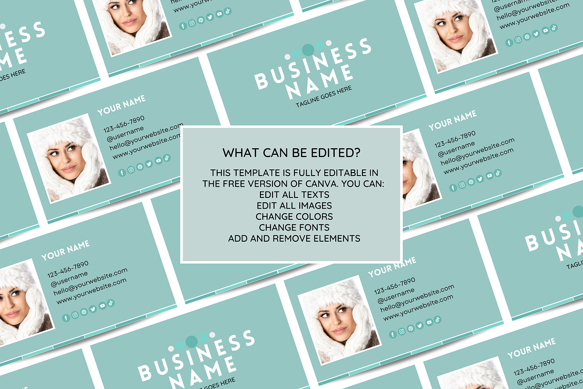 Business Card Template - 2 sides, a Business Card Template by SunshineStudioBoutique (Photo 3 of 9)