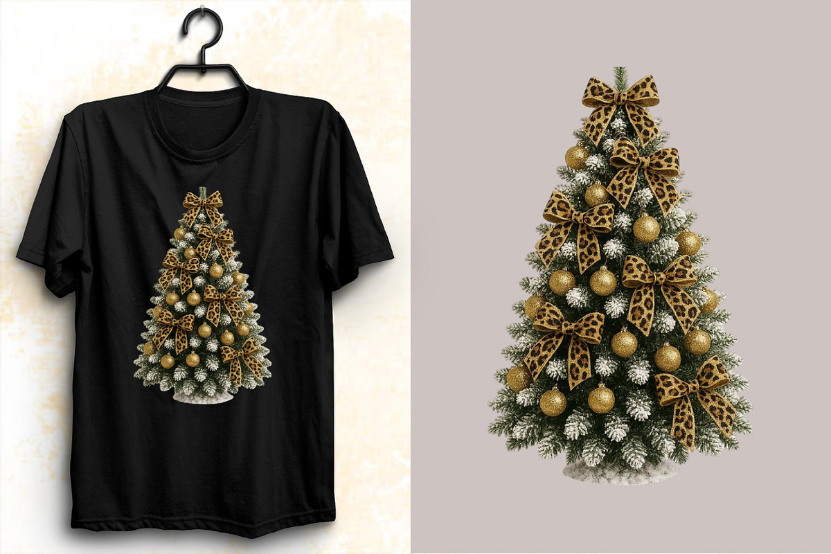 Glitter Leopard Christmas Clipart Bu, an Illustration by SVGArt (Photo 5 of 8)