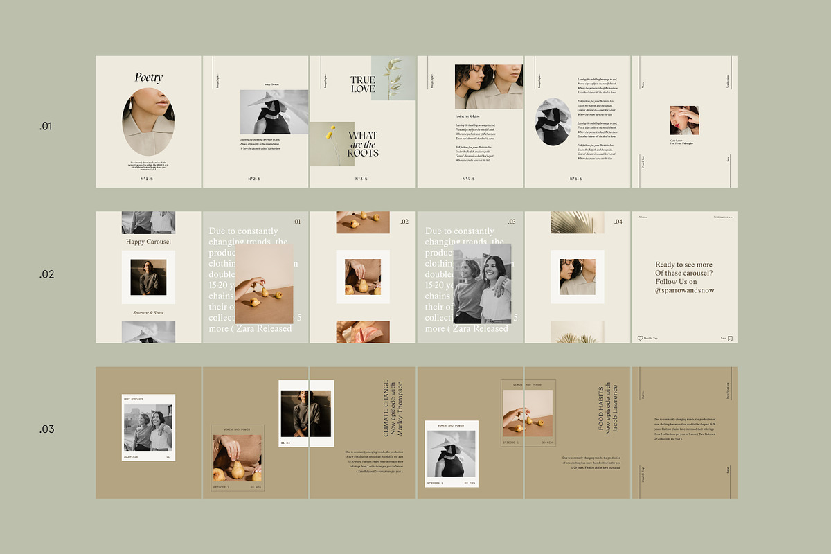 Sage Step by Step Carousel Templates, a Social Media Template by Sparrow & Snow (Photo 4 of 13)